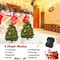 29 Inch Set of 2 Battery Powered Pre-lit Pathway Christmas Trees Perfect Outdoor Decoration